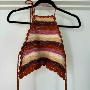 XIRENA gema crochet knit top